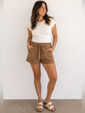 Old Navy terracotta shorts size Lg. With matching belt.